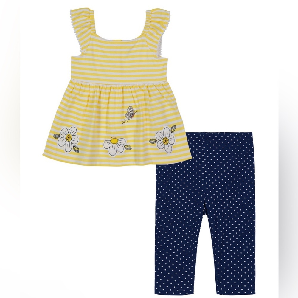 NWT Kids Headquarters Striped Baby Doll Tunic Set